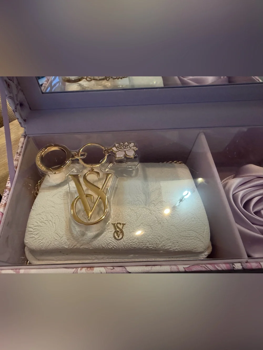 Women’s Floral Jewelry Box Set with Keychain and Purse